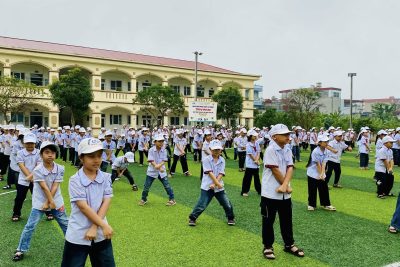 VIDEO: HỌC SINH TRƯỜNG TIỂU HỌC NAM LỢI ĐỒNG DIỄN VÕ VOVINAM – GÓP PHẦN TẠO KỶ LỤC 700.000 HỌC SINH TOÀN TỈNH Ninh Bình