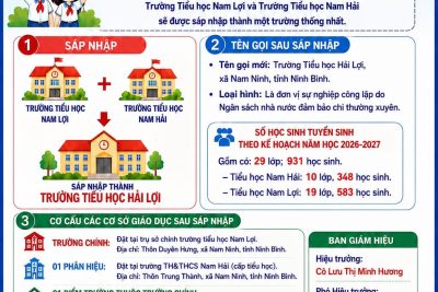 THÔNG BÁO VỀ VIỆC SÁP NHẬP TRƯỜNG TIỂU HỌC NAM LỢI VÀ TRƯỜNG TIỂU HỌC NAM HẢI.